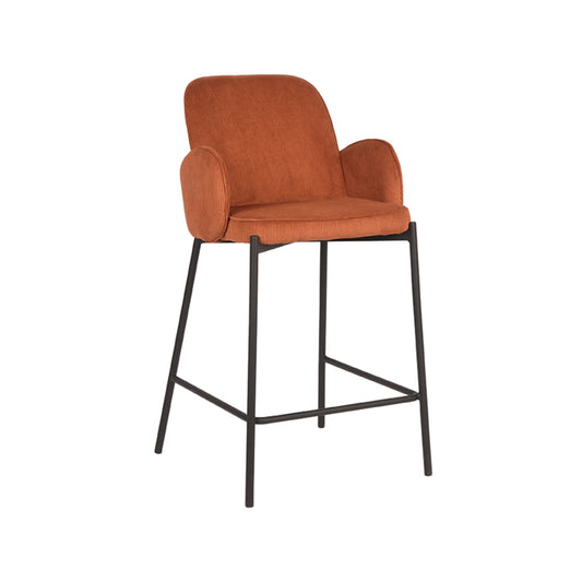 LABEL51 Barkruk Jari - Rust - Ribcord - Zithoogte 65