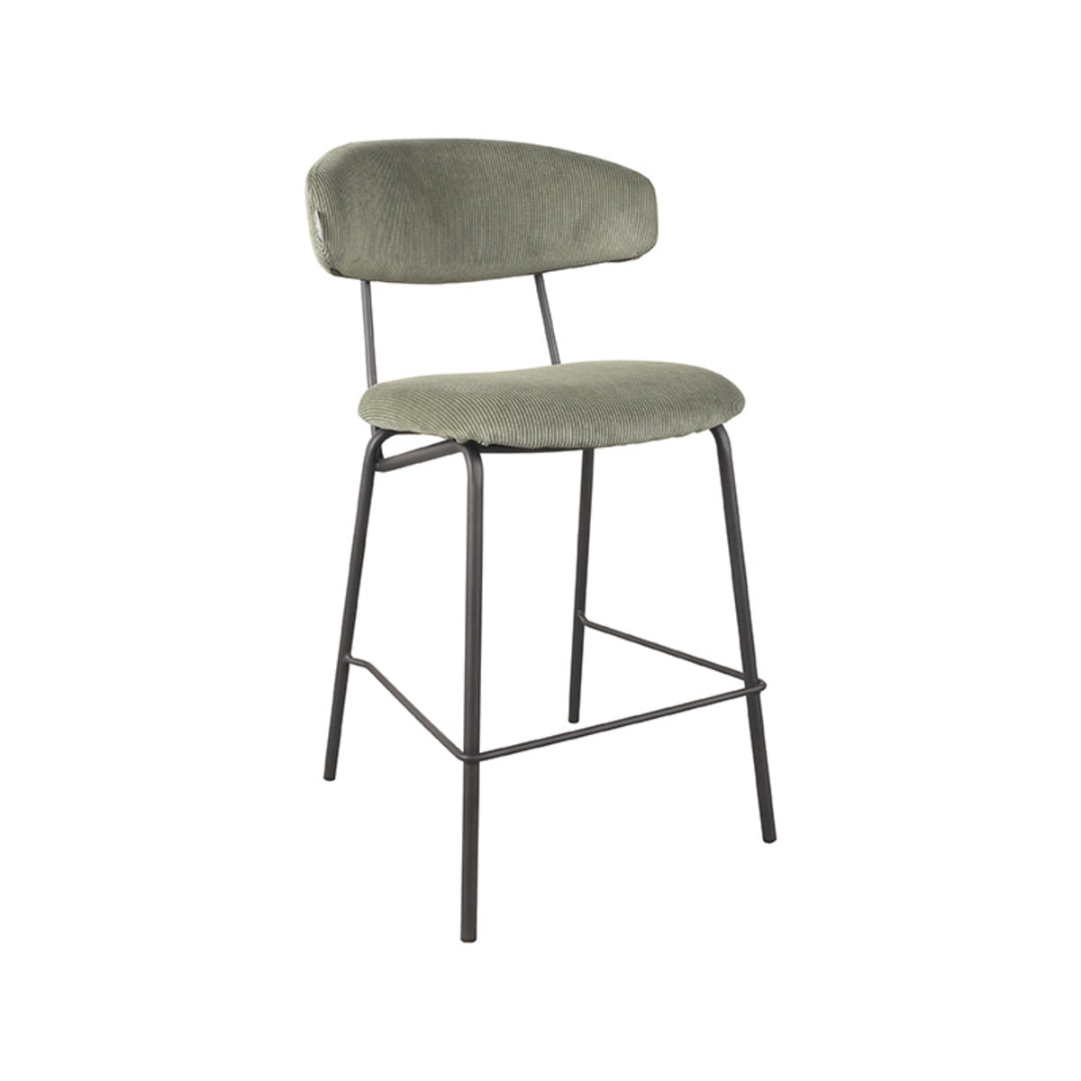 LABEL51 Eetkamerstoel Zack - Army green - Ribcord - Zithoogte 65