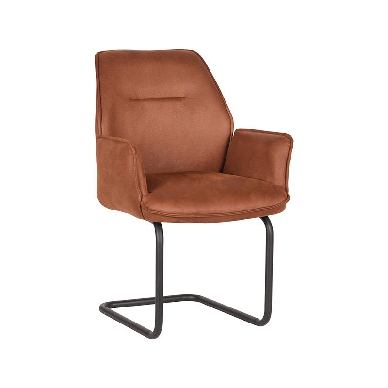 LABEL51 Eetkamerstoel Boet - Cognac - Microfiber