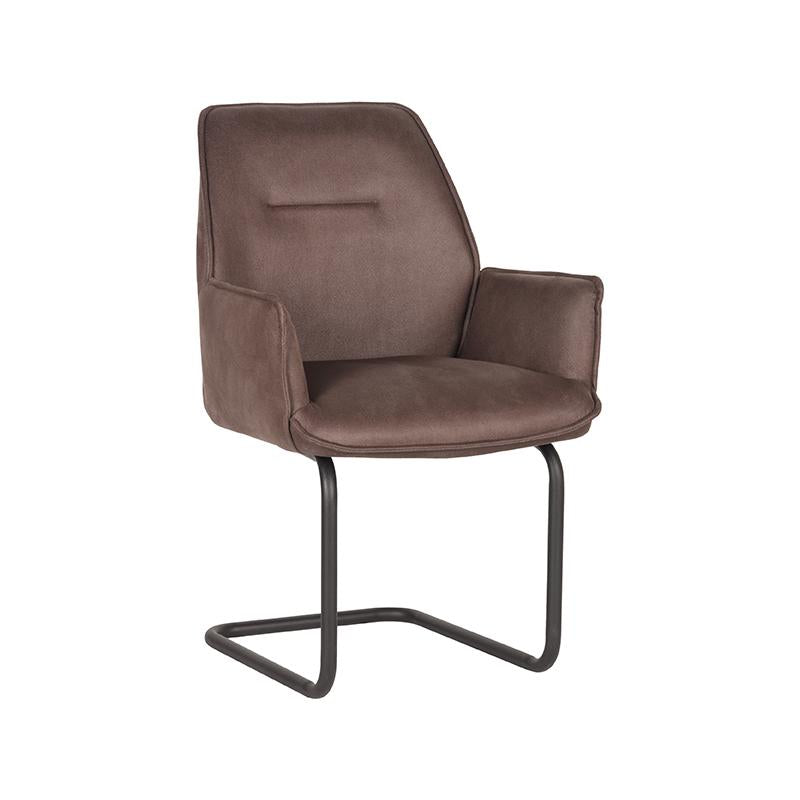 LABEL51 Eetkamerstoel Boet - Truffel grijs - Microfiber