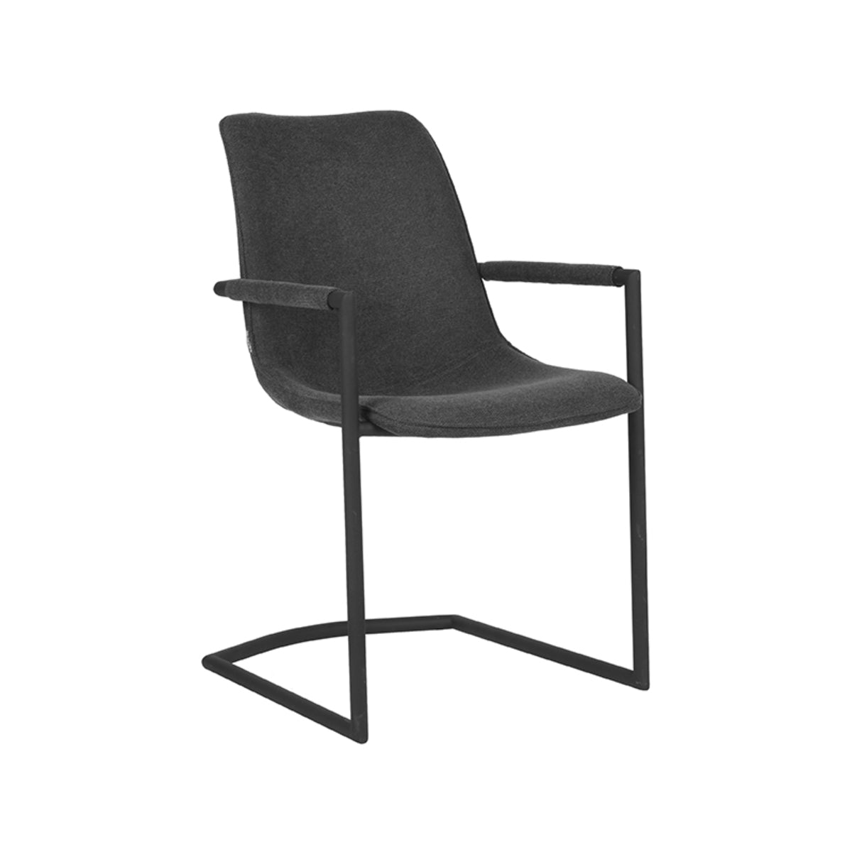 LABEL51 Eetkamerstoel Bono - Antraciet - Weave