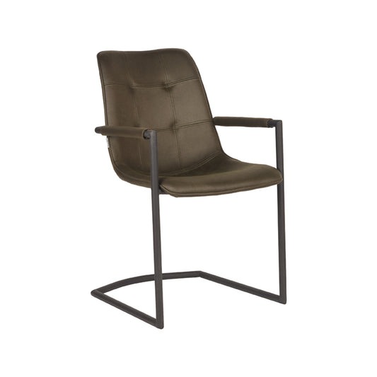 LABEL51 Eetkamerstoel Boyd - Army green - Microfiber