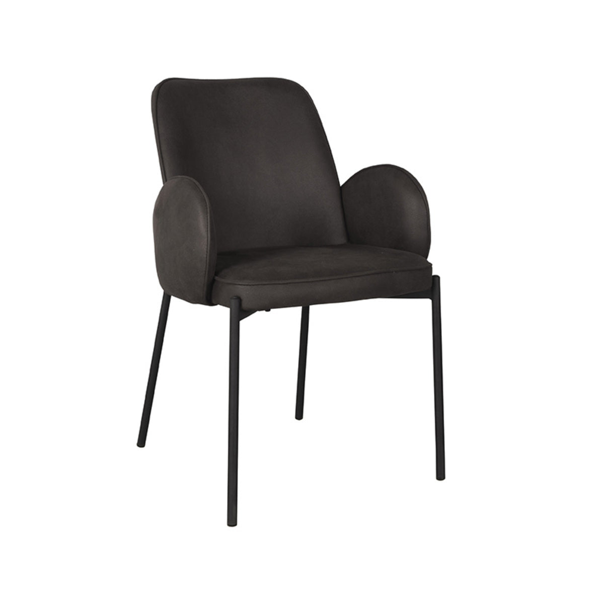 LABEL51 Eetkamerstoel Jari - Antraciet - Microfiber