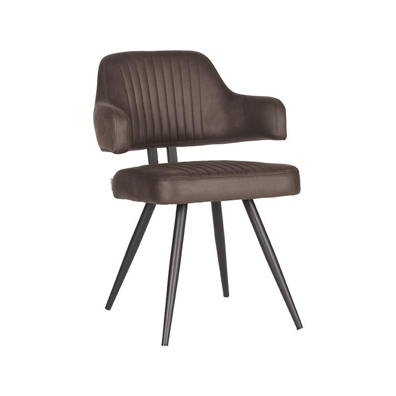 LABEL51 Eetkamerstoel Olav - Antraciet - Microfiber
