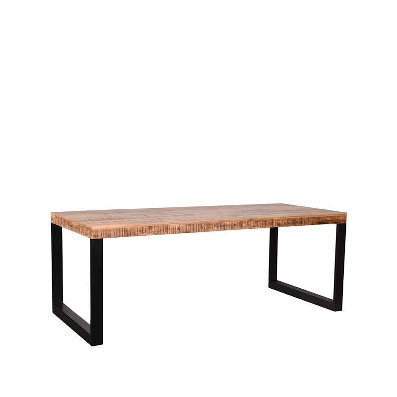 LABEL51 Eetkamertafel Glasgow - Rough - Mangohout - 180x90 cm