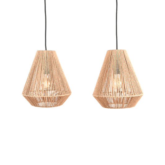 LABEL51 Hanglamp Ibiza - Naturel - Jute - 2-Lichts