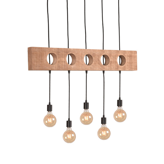 LABEL51 Hanglamp Timber - Rough - Mangohout