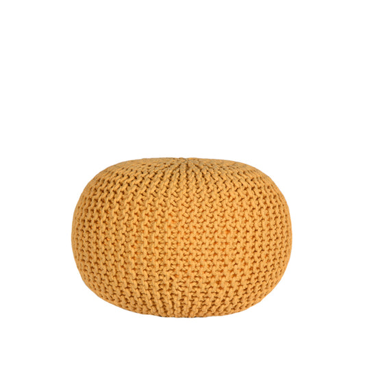 LABEL51 Poef Knitted - Oker - Katoen - M