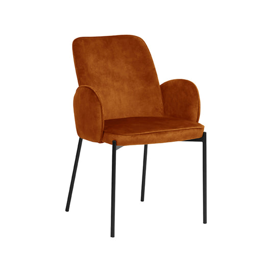 LABEL51 Eetkamerstoel Jari - Rust - Velours