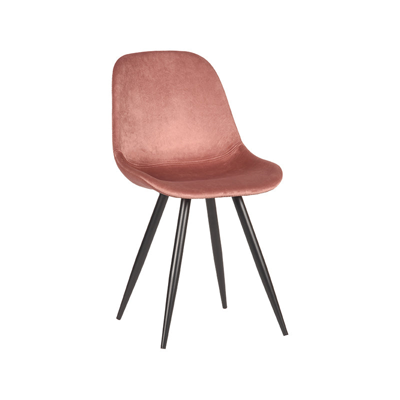 LABEL51 Eetkamerstoel Capri - Roze - Fluweel