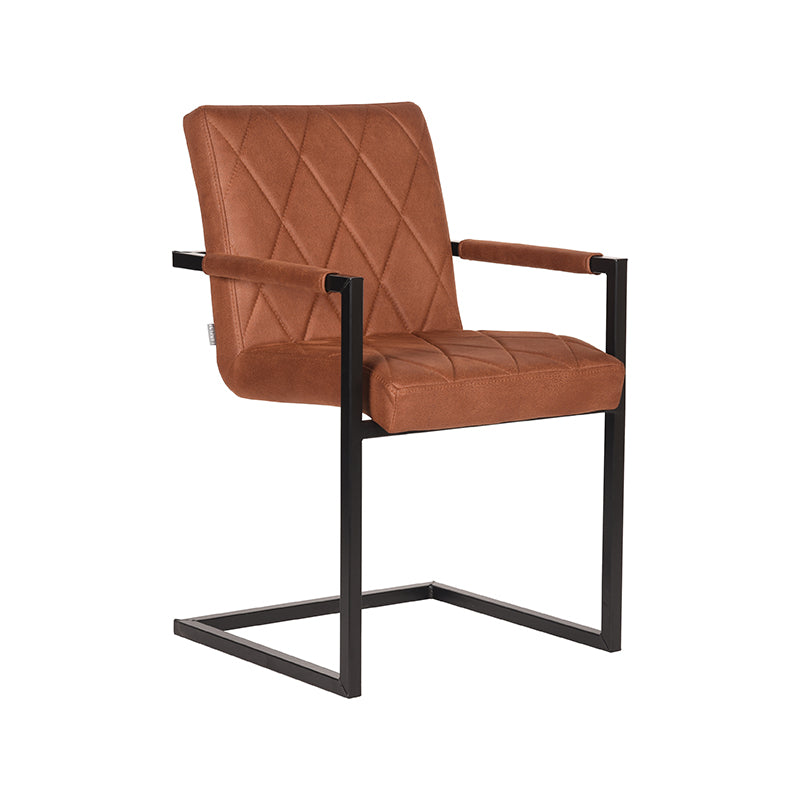LABEL51 Eetkamerstoel Denmark - Cognac - Microfiber