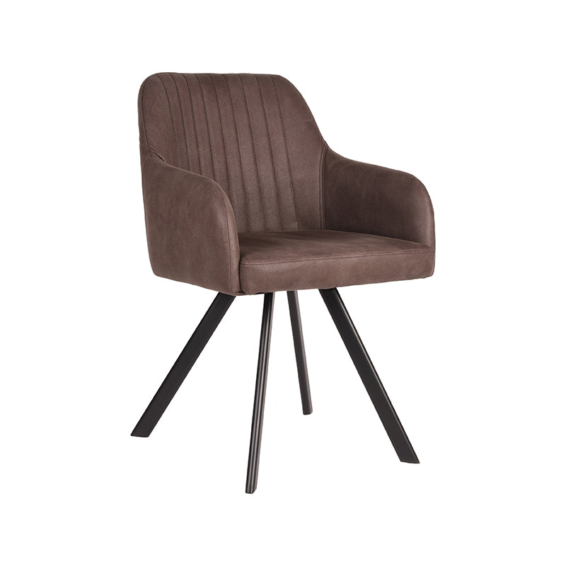 LABEL51 Eetkamerstoel Floor - Truffel grijs - Microfiber