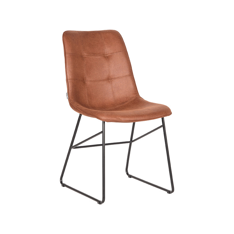 LABEL51 Eetkamerstoel Slim - Cognac - Microfiber