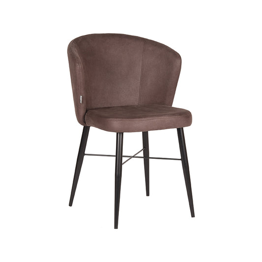 LABEL51 Eetkamerstoel Wave - Truffel grijs - Microfiber
