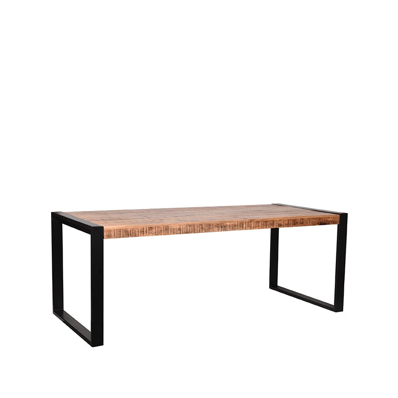 LABEL51 Eetkamertafel Brussels - Rough - Mangohout - 180x90 cm