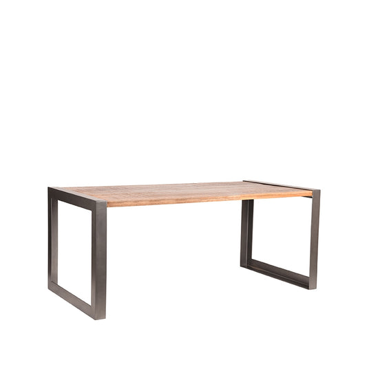 LABEL51 Eetkamertafel Factory - Rough - Mangohout - 180x90 cm