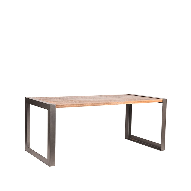 LABEL51 Eetkamertafel Factory - Rough - Mangohout - 240x100 cm